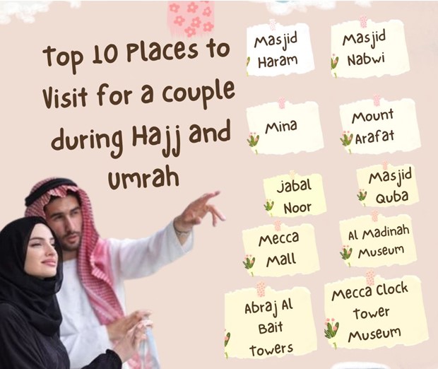 Top 10 Places to Visit for a couple during Hajj and Umrah